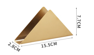 国产不锈钢纸巾架 三角金色纸巾座小号 10个起定制logo（个）
