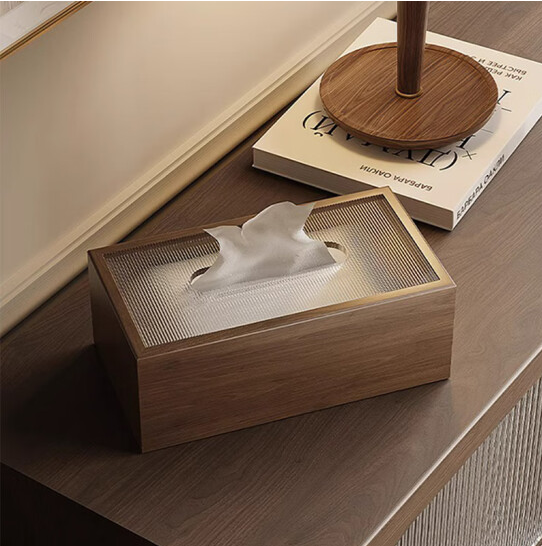 国产轻奢木制餐巾盒家用洗脸巾茶几桌面抽纸盒 木质纸巾盒生活用纸配件(单位：个)