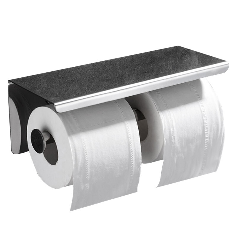 兰诗 LSL33312 卫生间纸巾架 不锈钢卷纸架 厕所免钉纸巾盒B款（个）