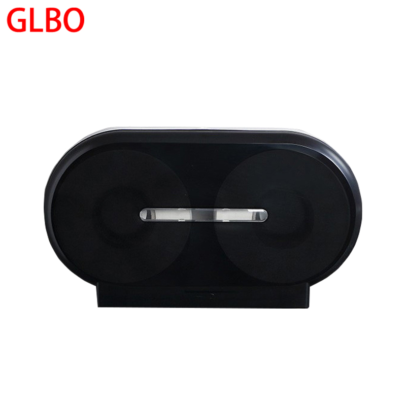 GLBO CHB-19-黑色 酒店卫生间双卷大卷纸盒（个）