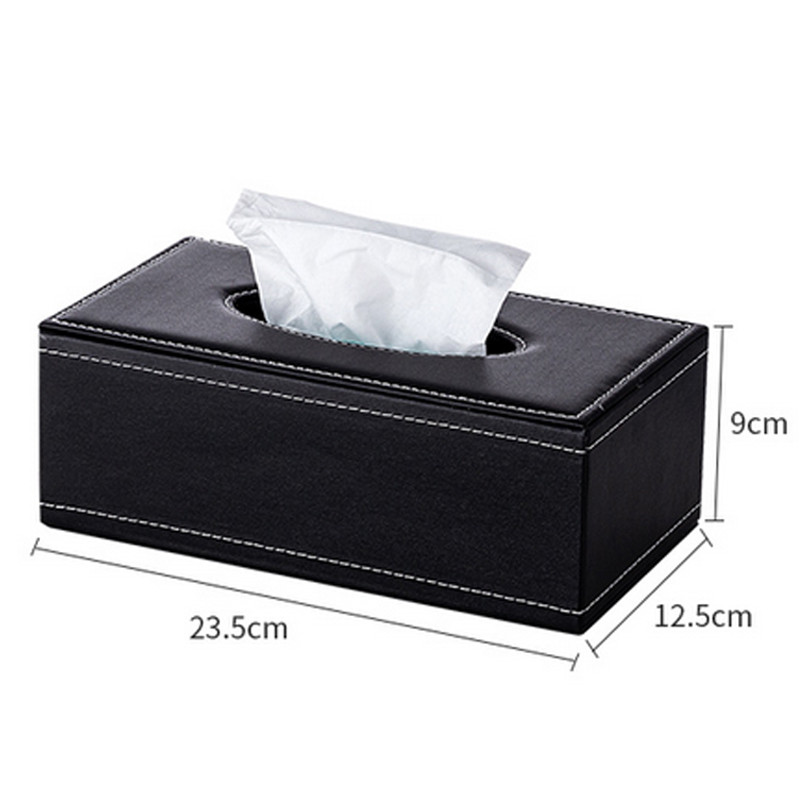 千屿欧式皮质纸巾盒  黑色（个）