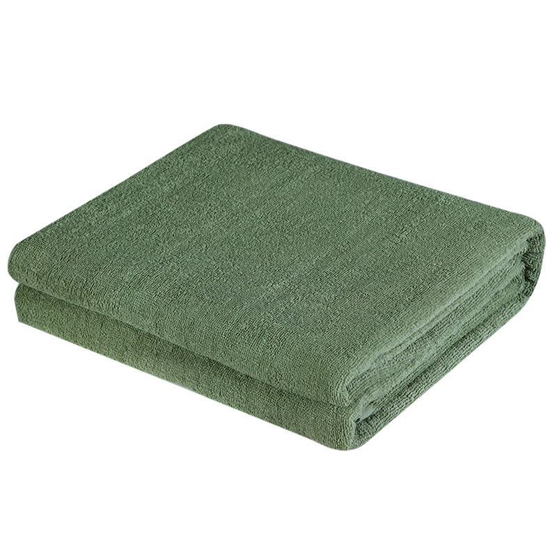 三极户外（Tri-polar） TP2834学生军训毛巾被军绿毛巾毯加厚橄榄绿毛巾被单人宿舍空调毯150*200cm军绿纯棉900g（床）