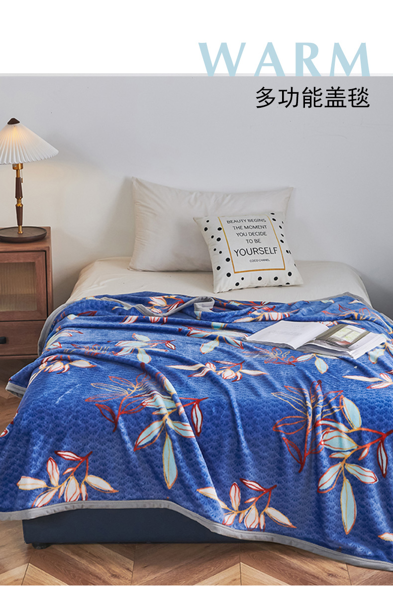 皮尔卡丹（Pierre Cardin）蓝图盖毯毛毯1.5*2.0m(单位：条)