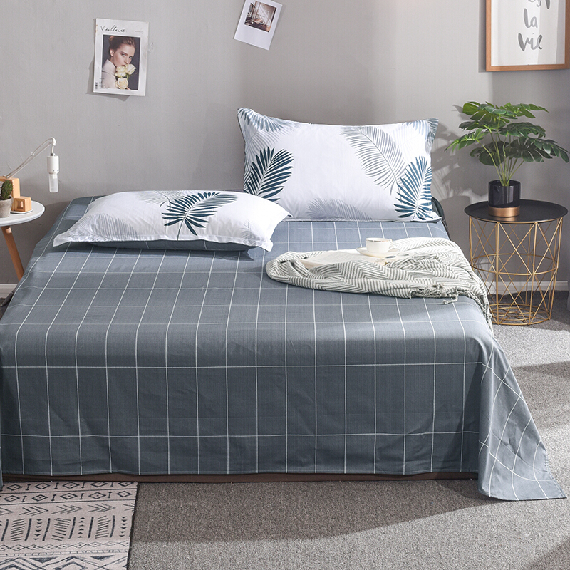 俏居 CHOSHOME 水洗棉床单单件 床单-1.0/1.2米床用 200×230CM 灰色 （个）