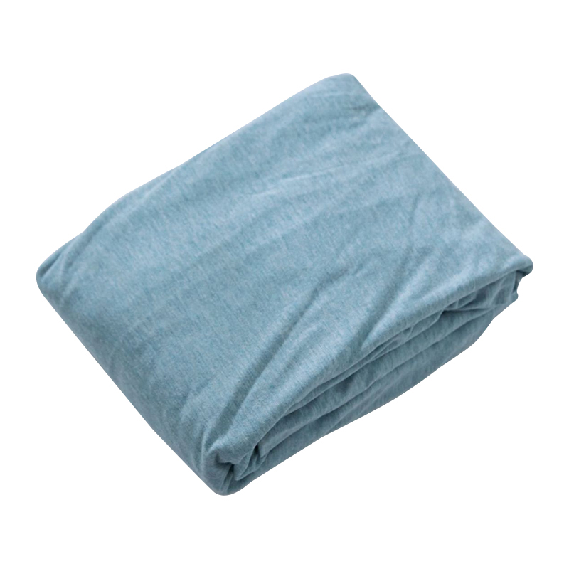 三极户外（Tri-polar）TP2963日式简约纯色天竺棉单个床单 水蓝中条180*230cm（条）