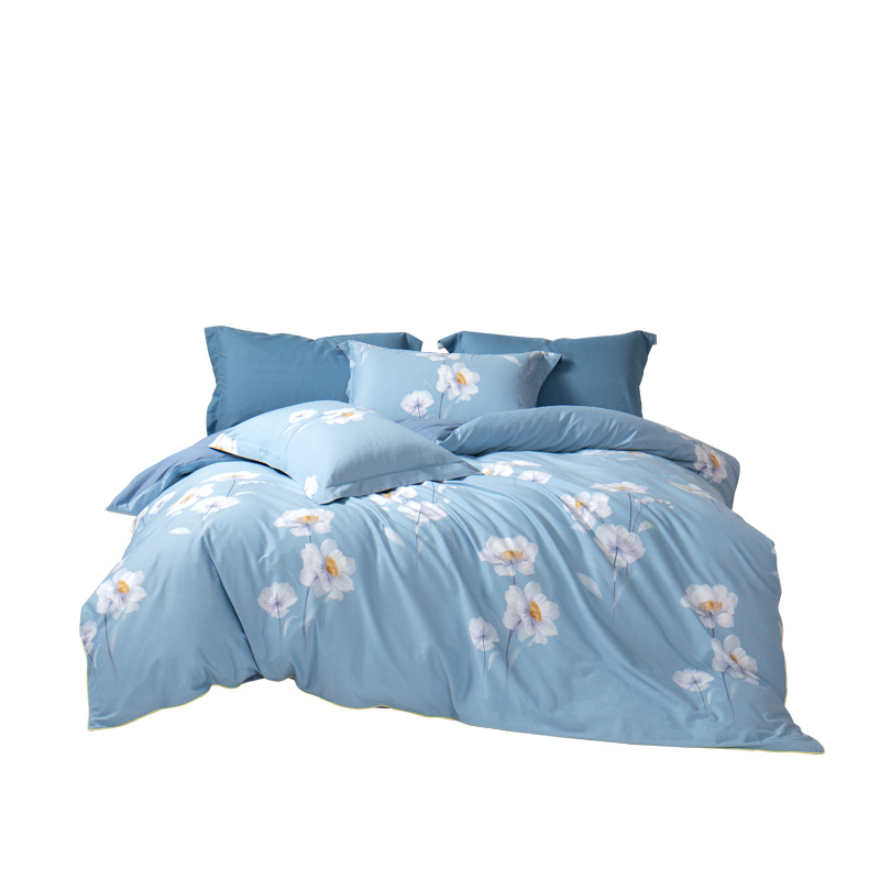 水星家纺 繁花梦境 四件套纯棉床单被套枕套  1.5m床（适配200×230cm被子）（套）