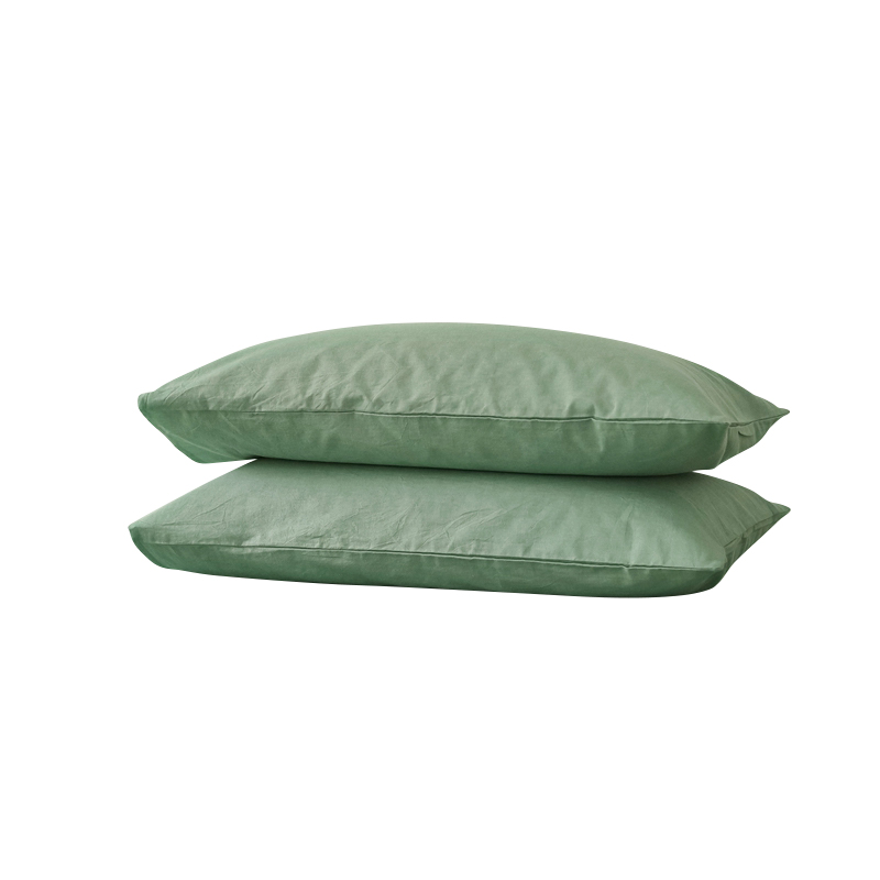 三极户外（Tri-Polar）TP2730全棉色织水洗棉纯色单枕套 48*74cm 绿色 （张）