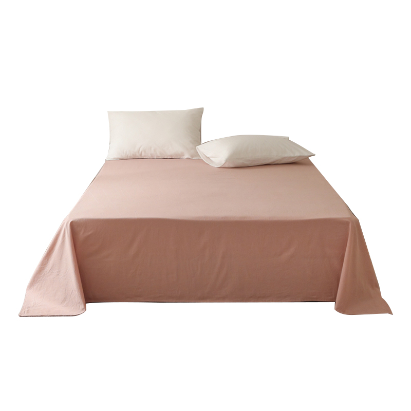 三极户外（Tri-Polar）TP2730全棉色织水洗棉纯色单床单 180*230cm 藕粉（条）