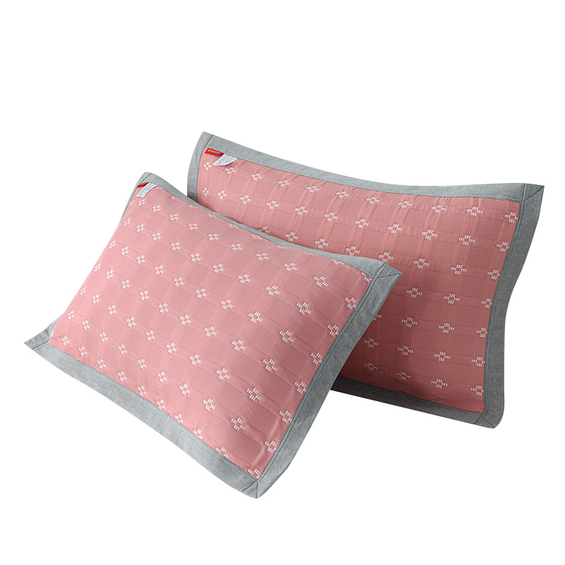 三极（Tri-Polar）TP2974全棉家用枕头巾柔软吸汗透气加大加厚情侣 粉色(单位：对)