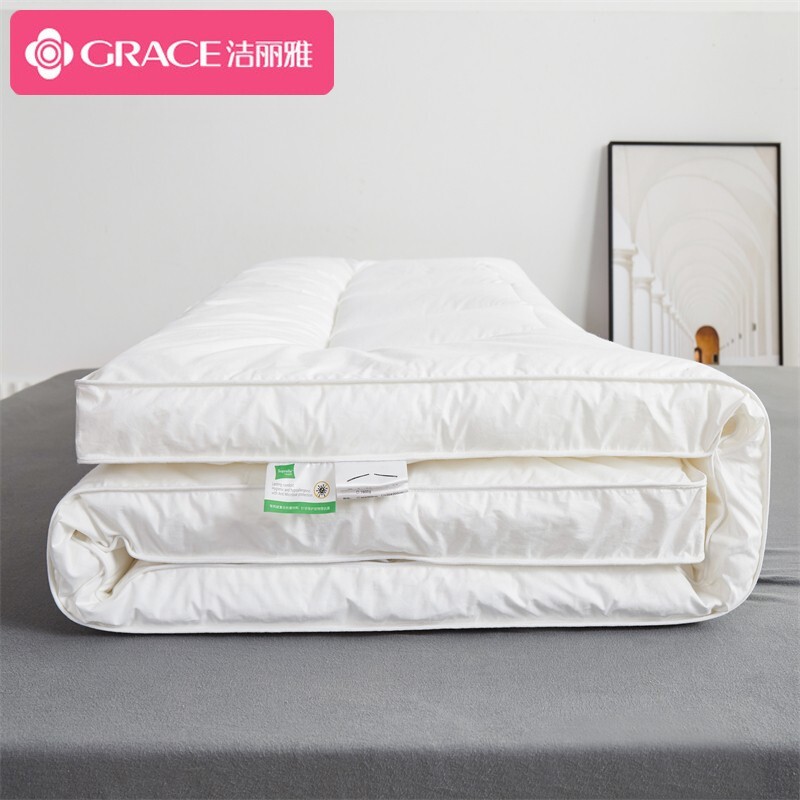 洁丽雅 床垫床褥 羽丝绒加厚床垫子榻榻米垫被地铺软垫 白色120*200*3cm(条)
