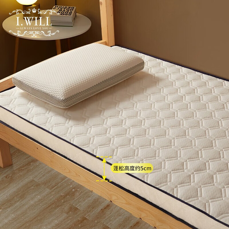 艾维（I-WILL）学生宿舍单人软乳胶床垫加厚上下铺0.9床褥 厚度约5厘米 90*190cm(条)