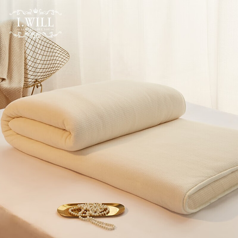艾维（I-WILL） 新疆棉花褥子软垫被双人家用纯棉加厚絮床垫 180*200(重量约6斤)(条)