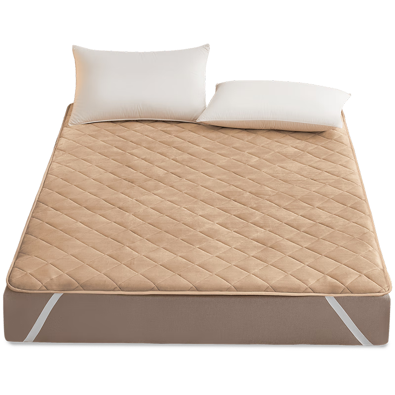 罗莱家纺 床垫保暖可折叠抗菌石墨烯软垫子 驼色0.9米床 90*200cm(条)