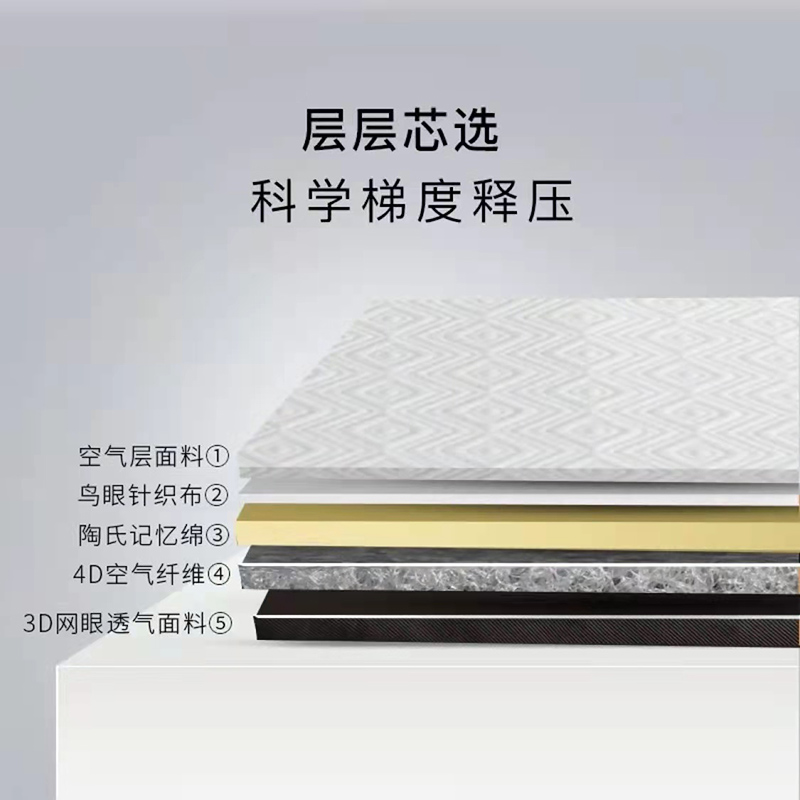 诺伊曼SD0521空气纤维双核床垫180*200*5cm白色+咖啡色（单位：张）