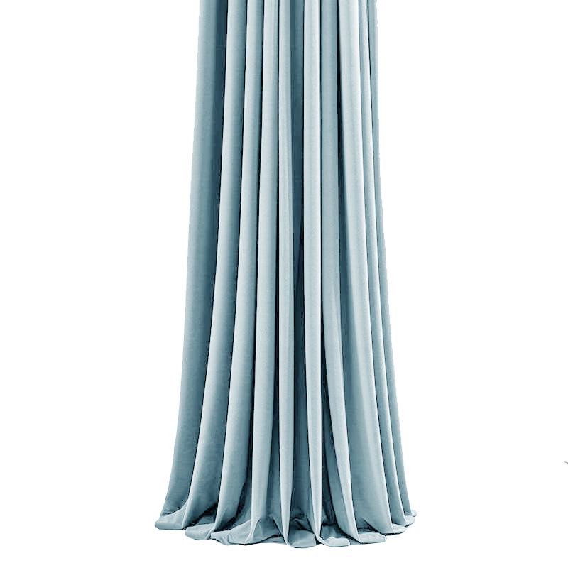 三极户外（Tri-Polar）TP0106卧室遮光雪尼尔牛奶绒窗帘轻奢现代简约定制窗帘布 挂钩款优雅晴空蓝（平方）