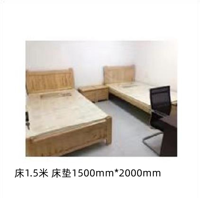 【停用】诺梵木质柏木床加薄棕床垫床1.5米，床垫1500mm*2000mm(套)