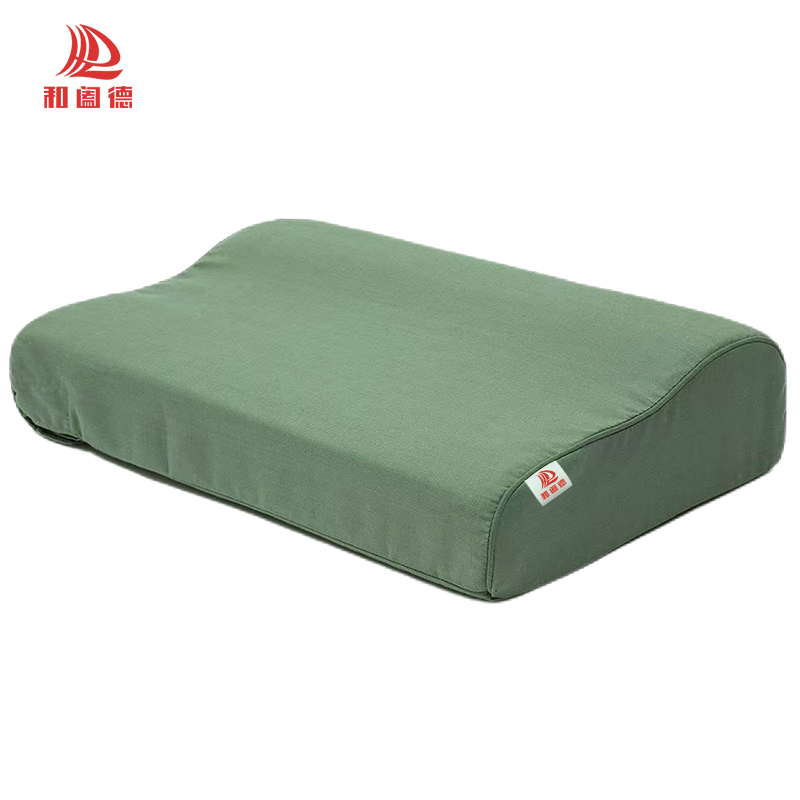 和阖德 单人枕头 硬质棉枕头颈椎枕 硬质枕头 绿色（个）