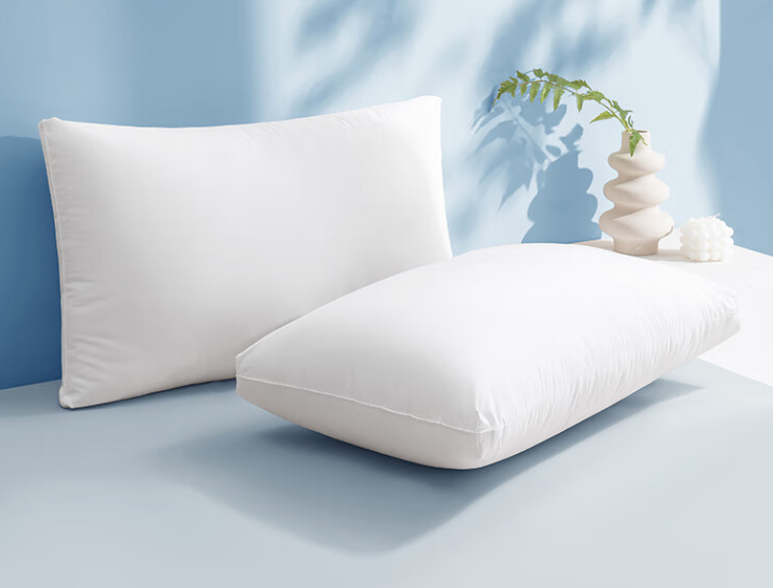 京东京造 大白枕 100%健康原生纤维A类抗菌枕头枕芯可水洗双人枕 一对装（对）