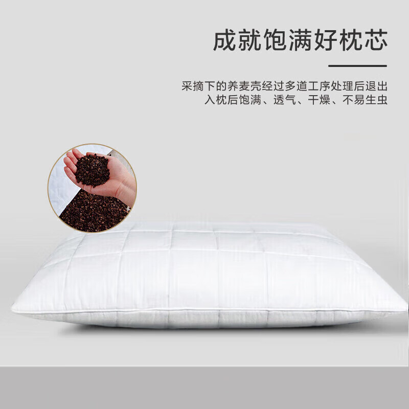 源生活 荞麦枕头 100%纯荞麦填充 颈椎枕护颈枕芯 纯棉可拆洗6斤44*70cm(个)