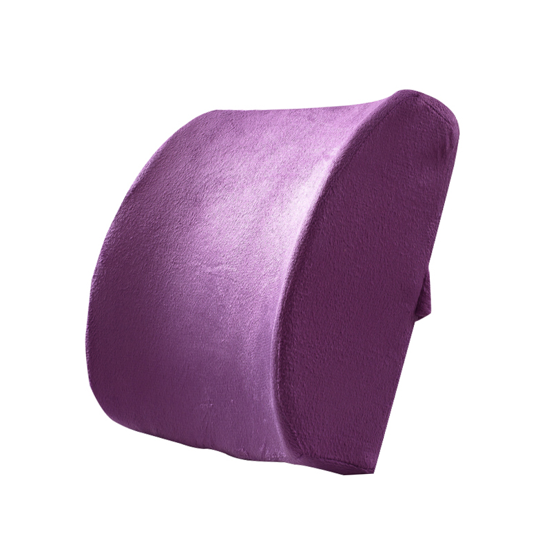 三极户外（Tri-Polar）TP1311办公室记忆棉靠枕护腰靠背夏季腰枕四季慢回弹汽车靠垫 绒布紫色（个）