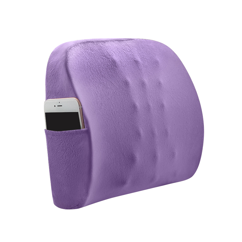 三极户外（Tri-Polar）TP1307  记忆棉靠垫枕芯护腰靠枕  短毛绒外套 紫色  （个）