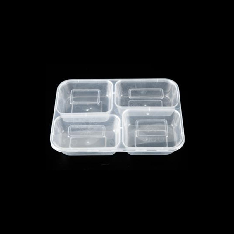 通源 一次性透明快餐盒平分四格150套（箱）