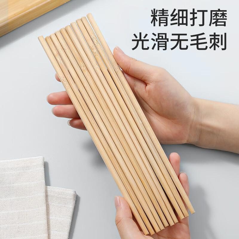美丽雅一次性筷子碳化100双 独立包装加长家用方便火锅竹筷子92570（袋）