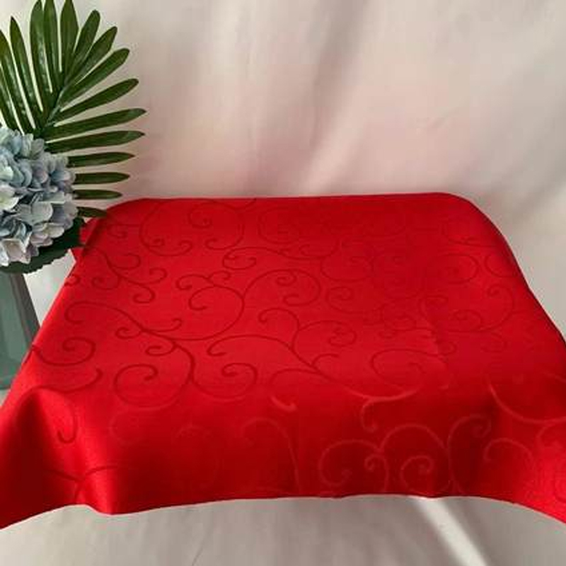 都季 红布红勾花布桌布 适用于1.2*0.6米桌子 下沉50（实际尺寸2.2*1.6米）（单位：张）JL