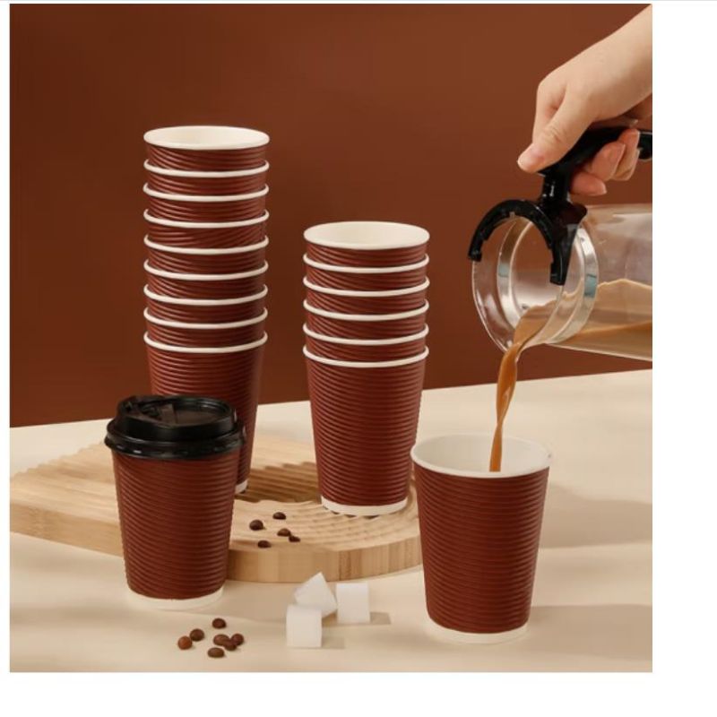 国产 一次性咖啡杯280ml 500套/箱（带盖）（箱）