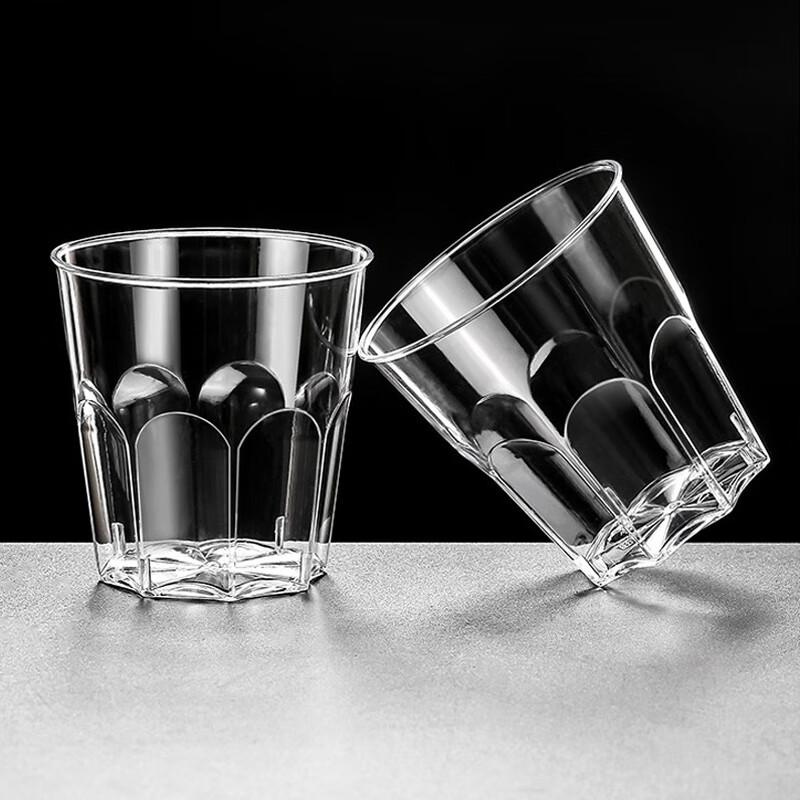 拜杰（Baijie）200ml一次性杯子航空杯硬塑料杯八角杯50只(个)