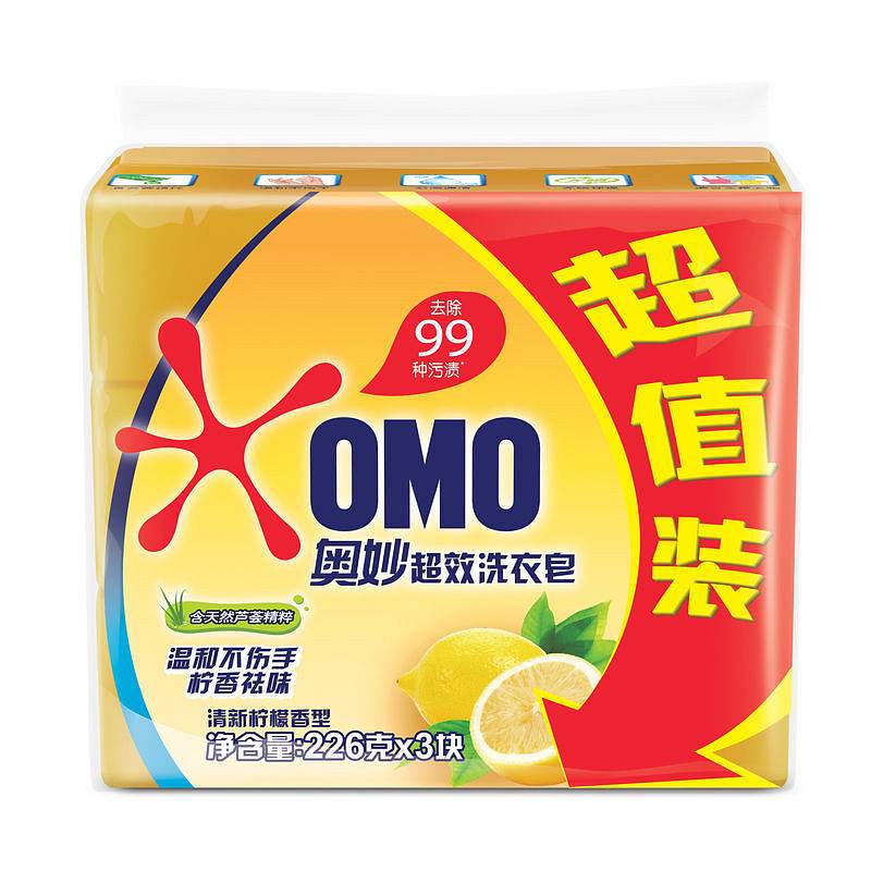 奥妙 226g*3 清新柠檬超效洗衣皂 (单位：组)