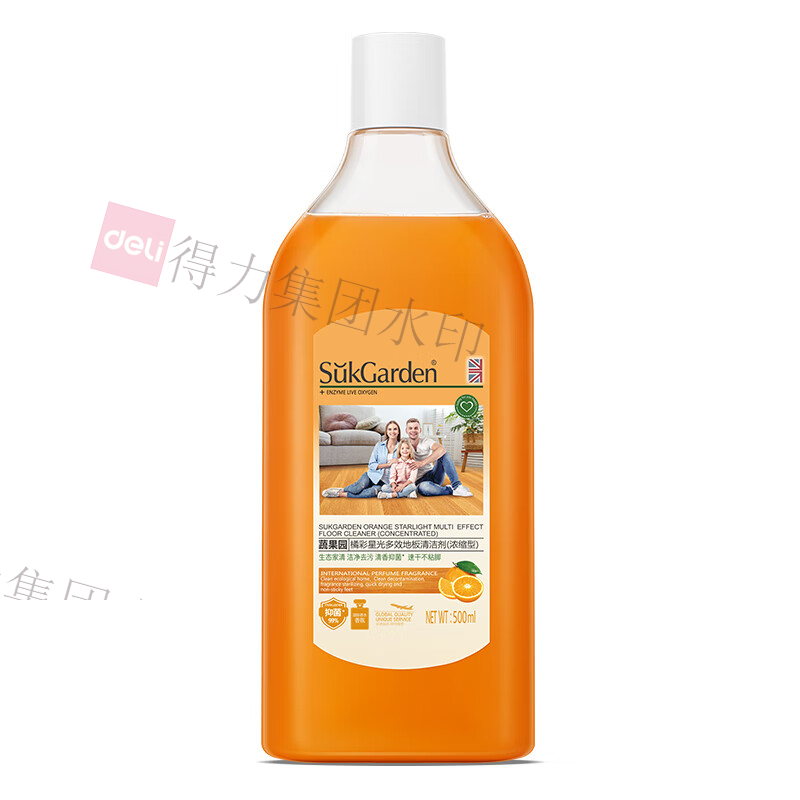 SukGarden蔬果园橘彩星光多效地板清洁剂500ml(瓶）