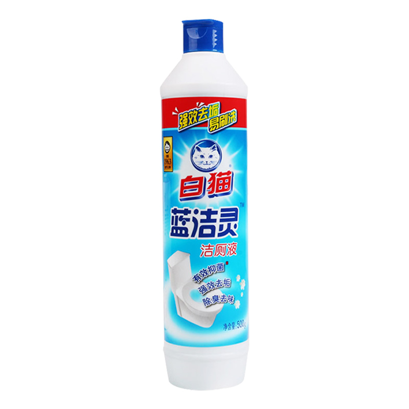 白猫蓝洁灵洁厕液洁厕剂瓶装500g（单位：瓶）[甘肃专供]