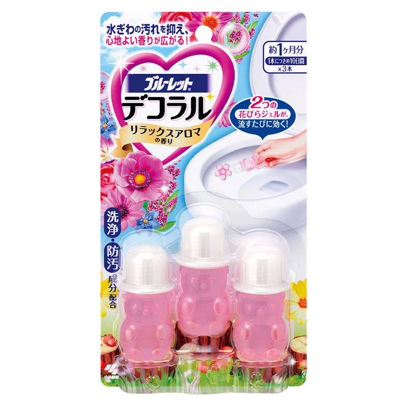 小林制药 7.5g*3瓶日本进口洁厕灵凝胶花瓣自然花香（组）