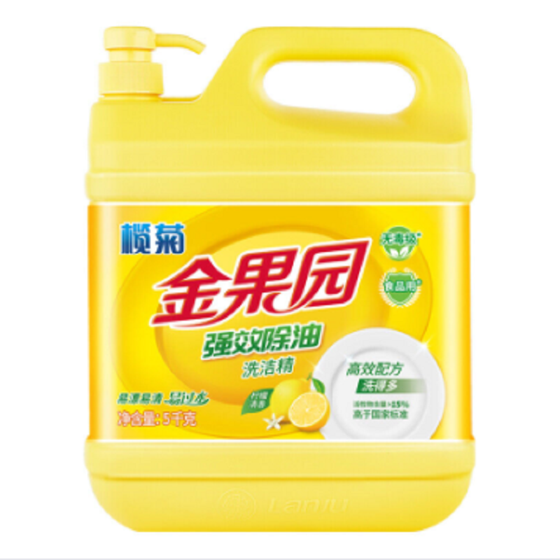 榄菊柠檬洗洁精 金果园洗洁精大桶5Kg*4（件）