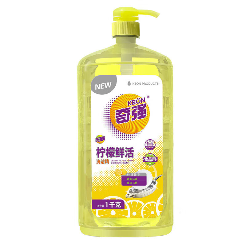 奇强（keon）柠檬鲜活洗洁精1kg(单位：瓶)