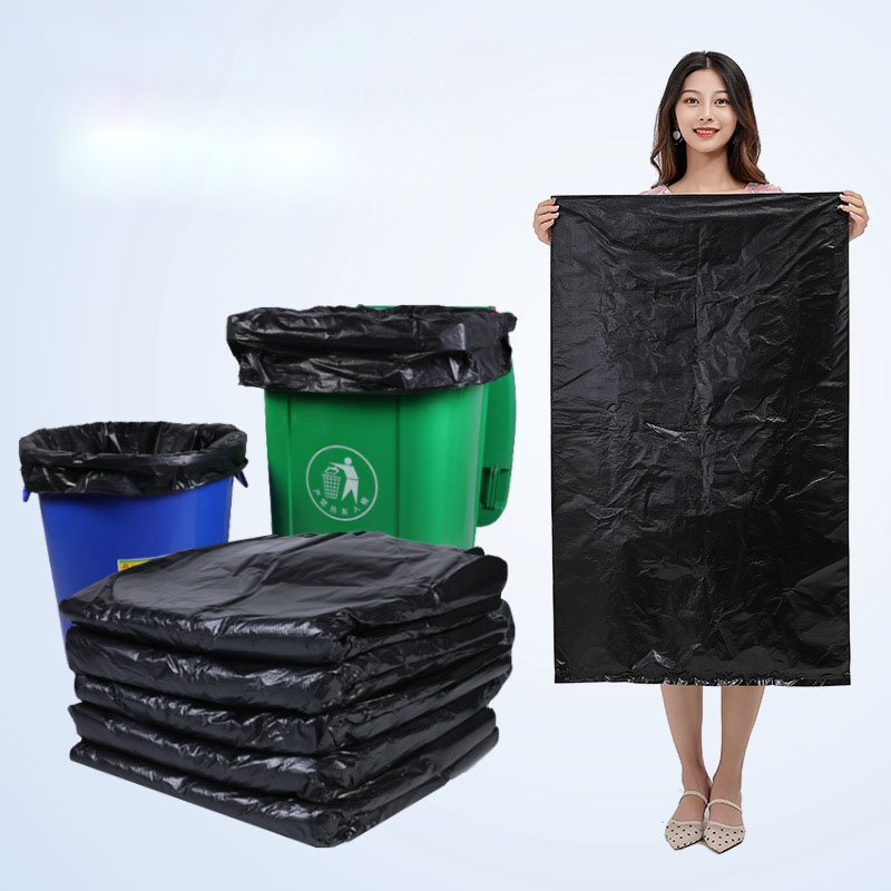 得力达  加厚大号垃圾袋 一次性物业保洁黑色塑料袋80*100厚款 （单位：打）JL