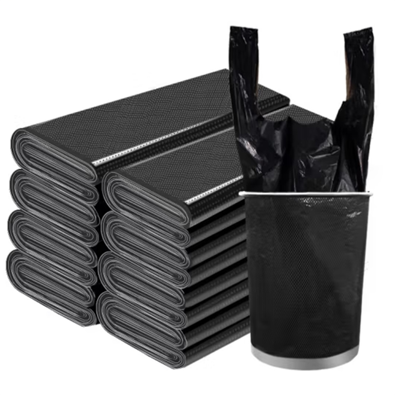 蓝鲸环卫手提式垃圾袋加厚黑色背心特厚塑料袋32*52cm/个 45个/把(把)