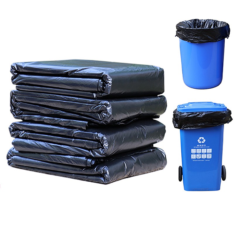 冰禹BYjj-144垃圾袋大号黑色塑料袋100*110cm50个/包（包）