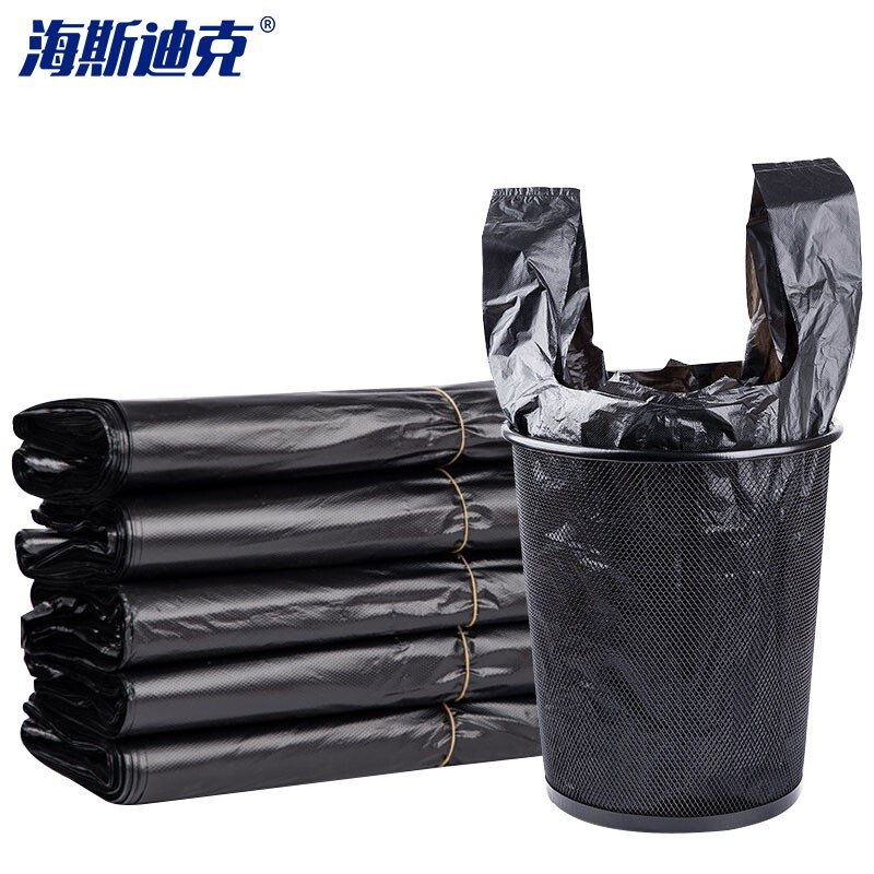 海斯迪克 HKLY-136 加厚背心式垃圾袋 40*60cm(100只) （包）