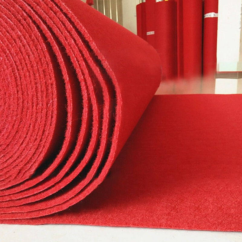国产 红地毯婚庆结婚迎宾舞台加厚大面积红毯 约8mm厚1米宽100米长（套）