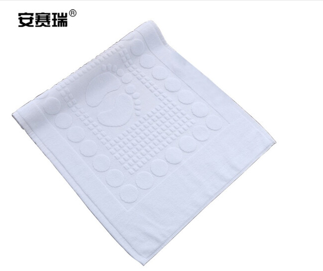 安赛瑞地巾700936 浴室防滑地垫 50×80cm吸水地垫 白色(单位：条)