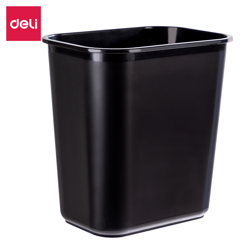 得力9562方形清洁桶 垃圾桶 黑 (只)
