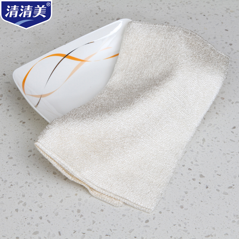 清清美竹纤维韩式洗碗巾30*37(包)