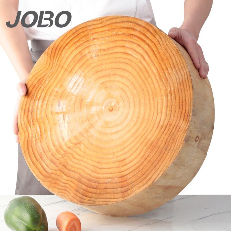 巨博(JOBO)商用松木砧板菜墩原木实木圆形大切菜板50x15规格(个)