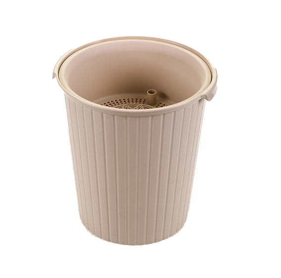 收米 米色小号茶水桶 小直径:16.8cm 高:24cm(单位：个)