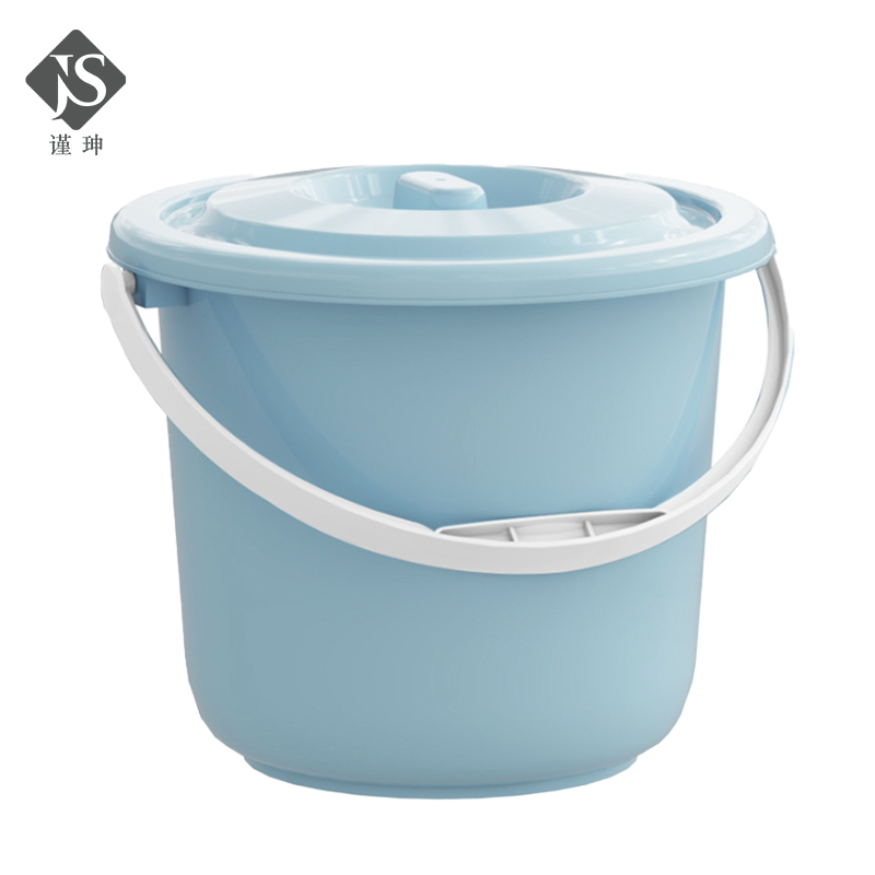 谨珅 JS-01 塑料水桶 带盖 12L 24*27直径cm 蓝色 单位：个