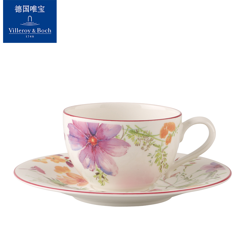 德国唯宝莫奈花园紫色迷情咖啡茶具杯碟套装250ml（单位：套）