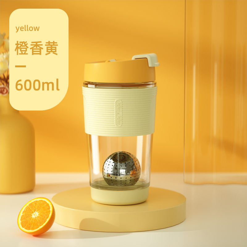 捷扣捷扣（JEKO＆JEKO）SWC－1986茶水分离杯600ML黄色（只）