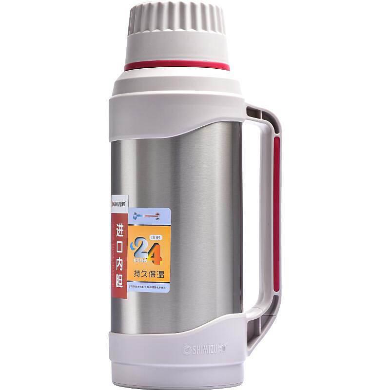 清水SM-3331-200不锈钢保温壶进口玻璃内胆开水瓶钢本红2L(个)